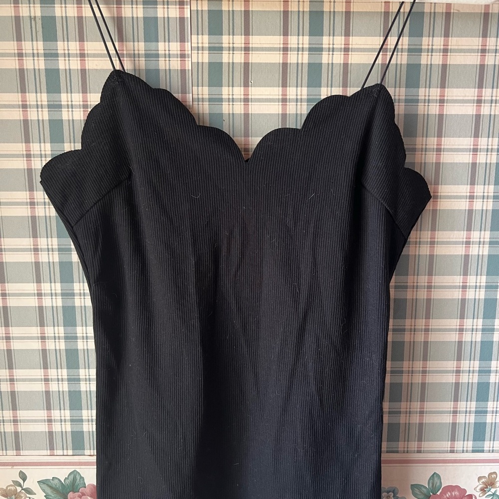 SHEIN Black Ribbed Knit Top
